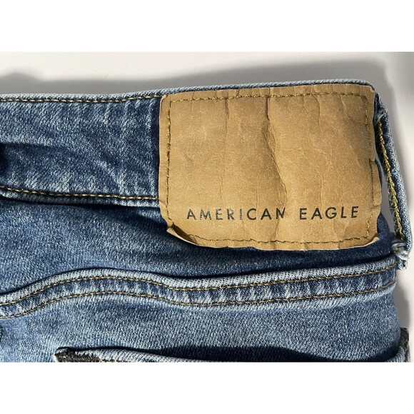 American Eagle Airflex+ Skinny Jeans 29x30 Medium Blue - Picture 7 of 13